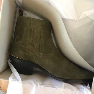 Olive Green UO ankle boots